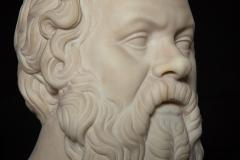 19th Century Antique Italian Grand Tour Marble Bust of Socrates ca 1860 80 - 4484029