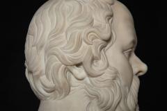 19th Century Antique Italian Grand Tour Marble Bust of Socrates ca 1860 80 - 4484030