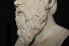 19th Century Antique Italian Grand Tour Marble Bust of Socrates ca 1860 80 - 4484031