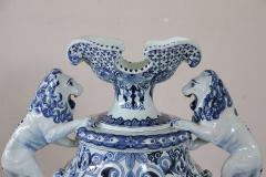 19th Century Antique Majolica Large Vase Signed - 4142963