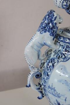 19th Century Antique Majolica Large Vase Signed - 4142967