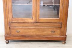 19th Century Antique Solid Walnut Bookcase or Vitrine - 2983564