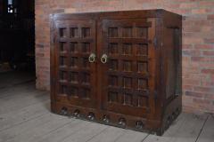 19th Century Arts Crafts Medieval Style Oak Cabinet - 676168