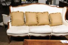 19th Century Aubusson Tapestry Pillows with Ribbon Tied Bouquets and Tassels - 3422885