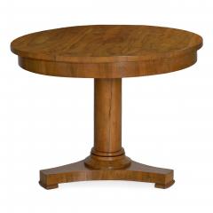 19th Century Austrian Biedermeier Walnut Antique Round Center Table - 1179675