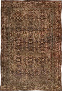 19th Century Authentic Indian Amritsar Botanic Handmade Wool Carpet - 2461494