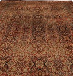 19th Century Authentic Indian Amritsar Botanic Handmade Wool Carpet - 2461496
