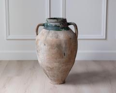19th Century Balkan Terracotta Jar with Green Drip Glaze - 4282362