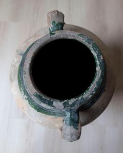 19th Century Balkan Terracotta Jar with Green Drip Glaze - 4282373