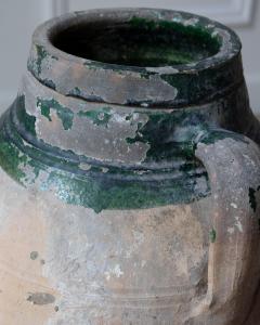 19th Century Balkan Terracotta Jar with Green Drip Glaze - 4282393