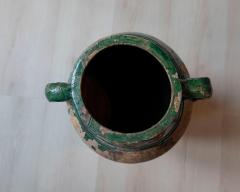 19th Century Balkan Terracotta Jar with Green Drip Glaze - 4282368