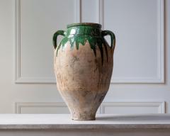 19th Century Balkan Terracotta Jar with Green Drip Glaze - 4282381