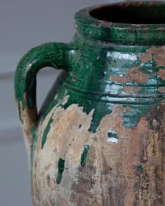19th Century Balkan Terracotta Jar with Green Drip Glaze - 4282442