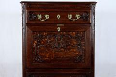 19th Century Baroque Revival Secretaire Cabinet Oak Handcarved AT ca 1870 - 4484573