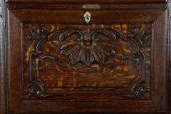 19th Century Baroque Revival Secretaire Cabinet Oak Handcarved AT ca 1870 - 4484574
