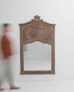 19th Century Belgian Oak Trumeau Mirror - 3267372