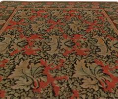 19th Century Bessarabian Brick Red Green Pale Moss and Pink Handmade Rug - 2460821