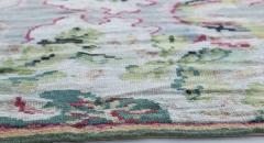 19th Century Bessarabian Floral Design Wool Rug in Deep Fuchsia Blue and Green - 2460812