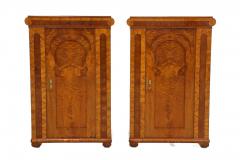 19th Century Biedemeier Cabinets Pair Ashwood with Inlay Works CZ ca 1860 - 4099285