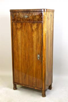 19th Century Biedermeier Cabinet With Drawer Nutwood Austria circa 1850 - 4307708