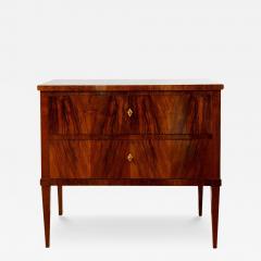 19th Century Biedermeier Dark Walnut Chest Of Drawers - 3697384