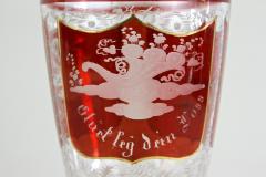 19th Century Biedermeier Glass Goblet Engraved Handpainted AT ca 1835 - 4546494
