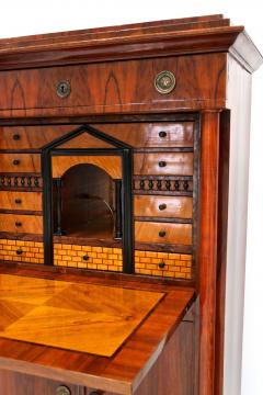 19th Century Biedermeier Nutwood Secretary Desk Secretaire Austria ca 1820 25 - 3809866