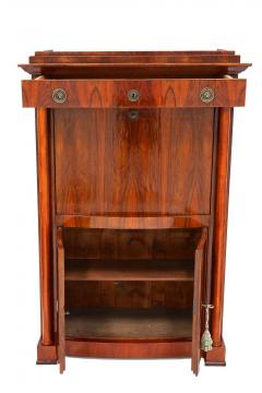 19th Century Biedermeier Nutwood Secretary Desk Secretaire Austria ca 1820 25 - 3809868