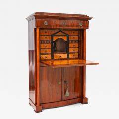 19th Century Biedermeier Nutwood Secretary Desk Secretaire Austria ca 1820 25 - 3813582