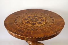 19th Century Biedermeier Round Coffee Table With Marquetry Works AT ca 1860 - 4560357