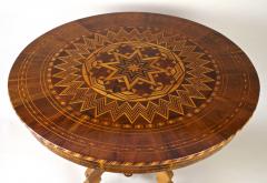 19th Century Biedermeier Round Coffee Table With Marquetry Works AT ca 1860 - 4560365