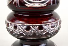 19th Century Biedermeier Ruby Red Overlay Glass Goblet Gilt Parts CZ ca 1840 - 3810323