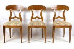 19th Century Biedermeier Shovel Dining Chairs Nutwood Set Of 6 AT ca 1830 - 4624032
