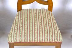 19th Century Biedermeier Shovel Dining Chairs Nutwood Set Of 6 AT ca 1830 - 4624035