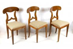 19th Century Biedermeier Shovel Dining Chairs Nutwood Set Of 6 AT ca 1830 - 4624038