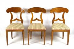 19th Century Biedermeier Shovel Dining Chairs Nutwood Set Of 6 AT ca 1830 - 4624039