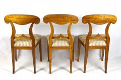 19th Century Biedermeier Shovel Dining Chairs Nutwood Set Of 6 AT ca 1830 - 4624041