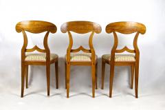 19th Century Biedermeier Shovel Dining Chairs Nutwood Set Of 6 AT ca 1830 - 4624042