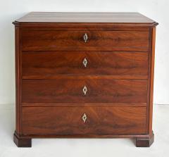 19th Century Biedermeier Style Mahogany Chest of Drawers Matched Flame Grain - 4549289
