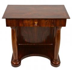 19th Century Biedermeier Wall Console Table with Columns Nutwood AT ca 1860 - 4161257