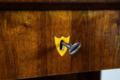 19th Century Biedermeier Wall Console Table with Columns Nutwood AT ca 1860 - 4161259