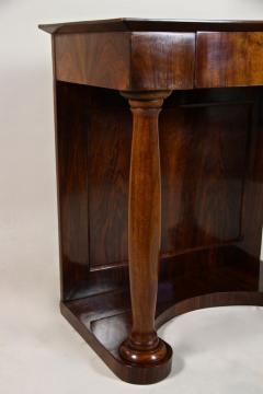 19th Century Biedermeier Wall Console Table with Columns Nutwood AT ca 1860 - 4161260
