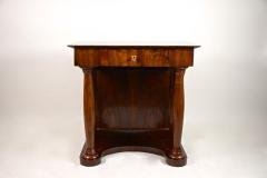 19th Century Biedermeier Wall Console Table with Columns Nutwood AT ca 1860 - 4161261