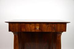 19th Century Biedermeier Wall Console Table with Columns Nutwood AT ca 1860 - 4161262
