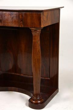19th Century Biedermeier Wall Console Table with Columns Nutwood AT ca 1860 - 4161267