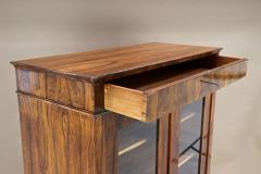 19th Century Biedermeier Walnut Cabinet Vitrine Bookcase Austria ca 1830 - 4685890