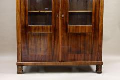 19th Century Biedermeier Walnut Cabinet Vitrine Bookcase Austria ca 1835 - 3632018