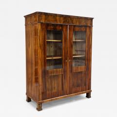 19th Century Biedermeier Walnut Cabinet Vitrine Bookcase Austria ca 1835 - 3635862