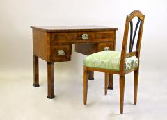 19th Century Biedermeier Writing Desk Side Table Nutwood Austria circa 1830 - 4493061