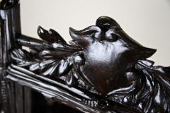 19th Century Black Forest Rustic Mirror with Coat of Arms Carving AT ca 1880 - 4310774